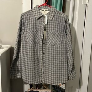 NWT buckle fleece lined flannel
